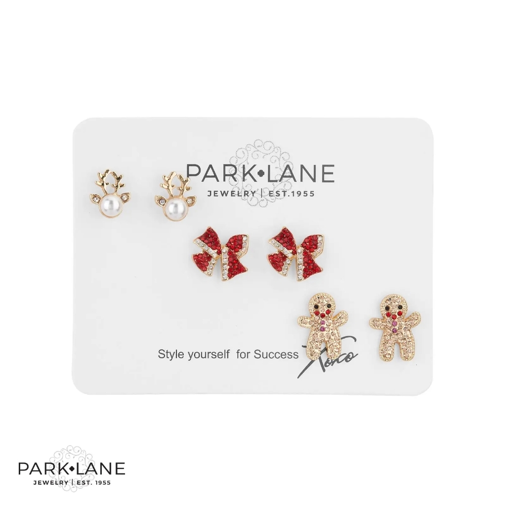 Park Lane Holiday Merry Earrings Set Trio- New In Box
